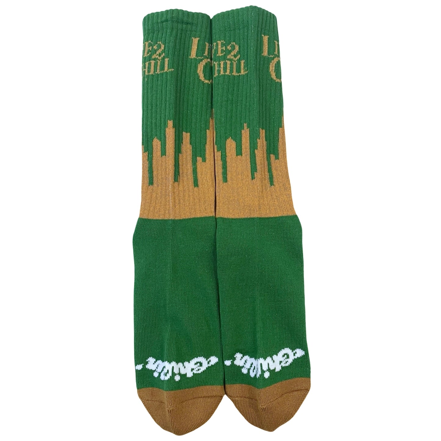 CITY NY REFLECTOR SOCKS - GREEN