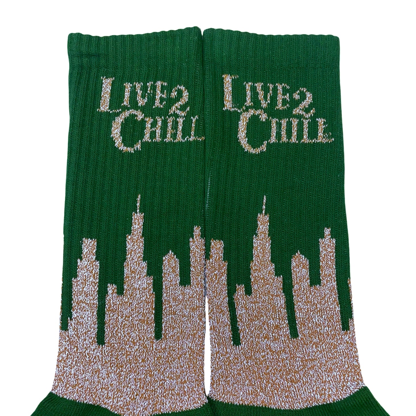 CITY NY REFLECTOR SOCKS - GREEN