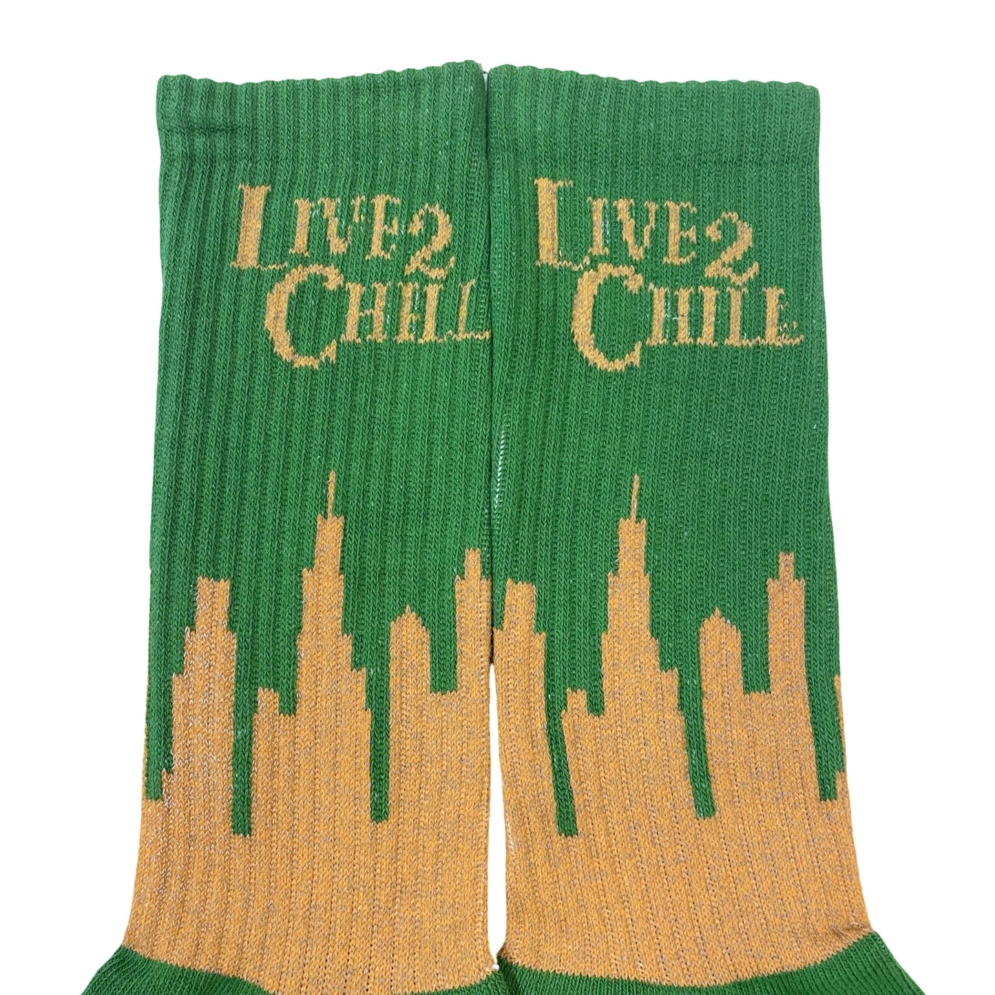 CITY NY REFLECTOR SOCKS - GREEN