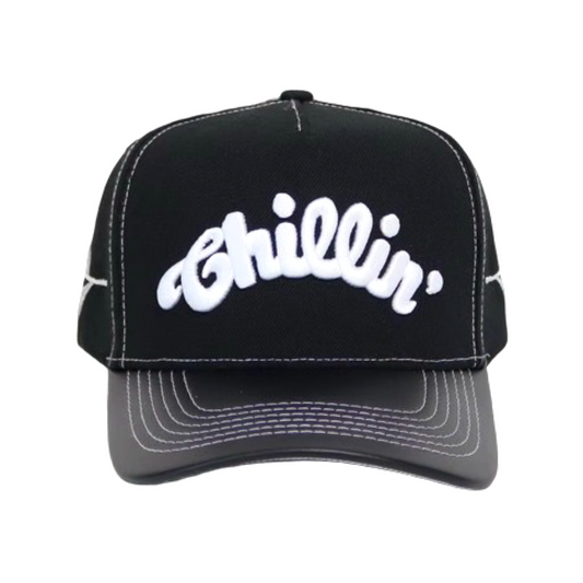 "LOGO" 5PANEL CAP - BLACK