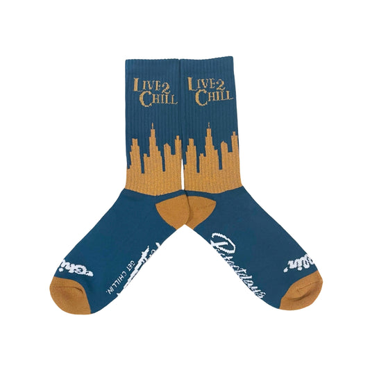 CITY NY REFLECTOR SOCKS - D.GREEN