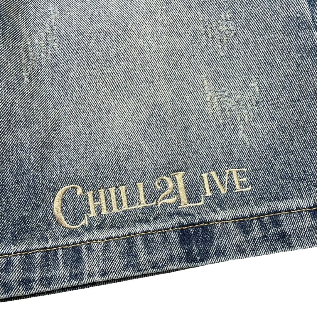 DENIM SHORTS - BLUE
