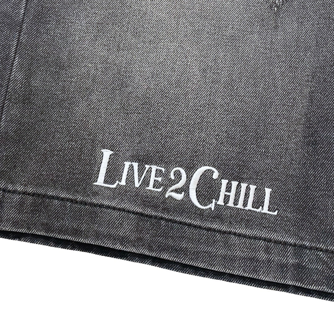 DENIM SHORTS - BLACK