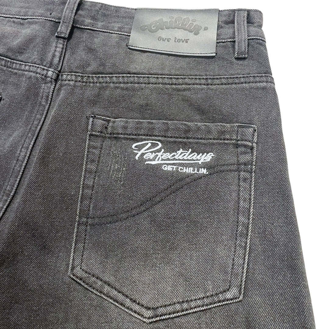 DENIM SHORTS - BLACK