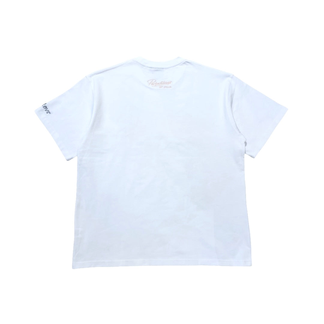 BIG LOGO S/S TEE - WHITE / S.PINK