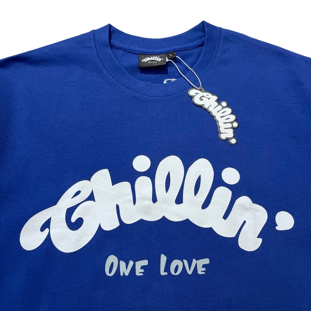 BIG LOGO S/S TEE - BLUE / WHITE