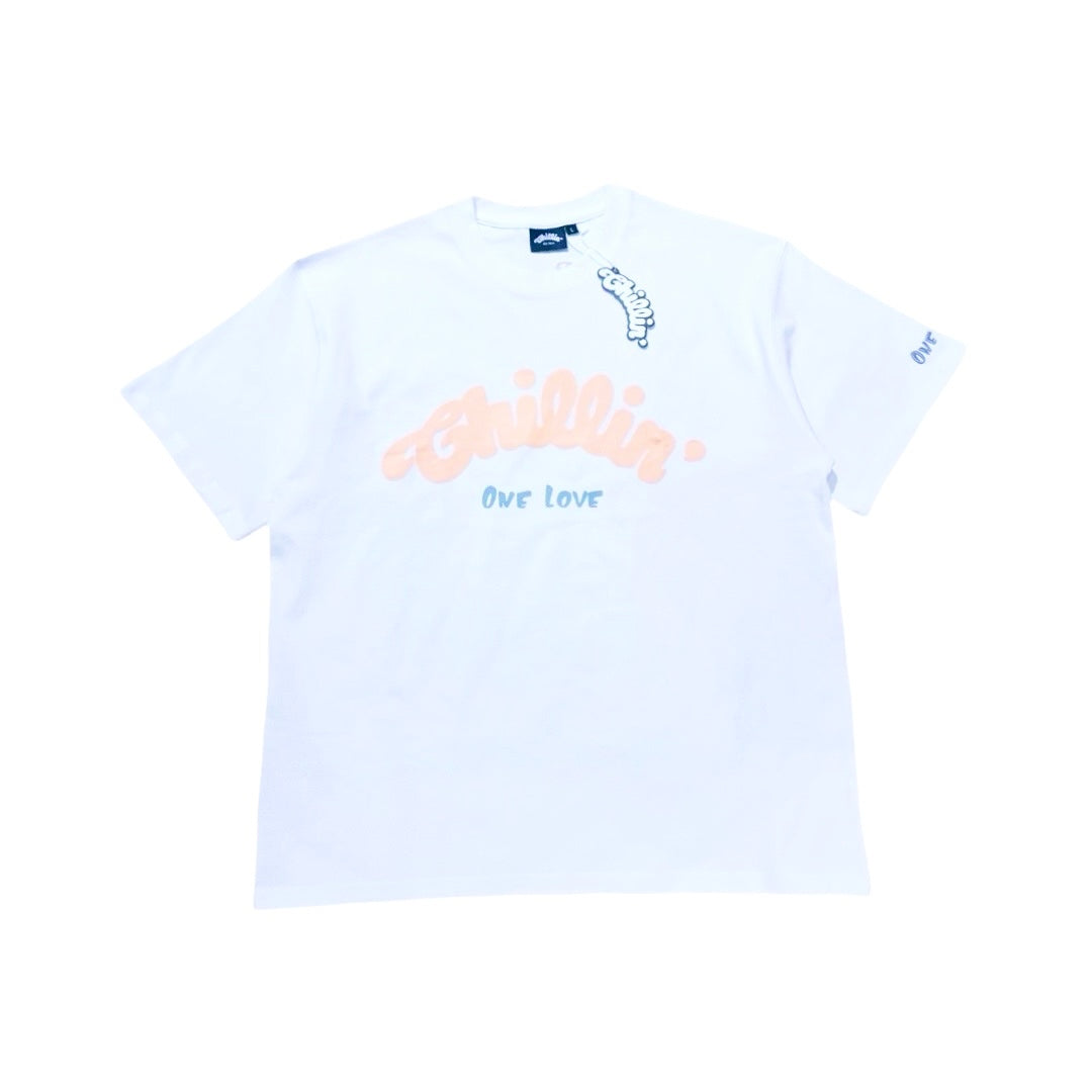 BIG LOGO S/S TEE - WHITE / S.PINK