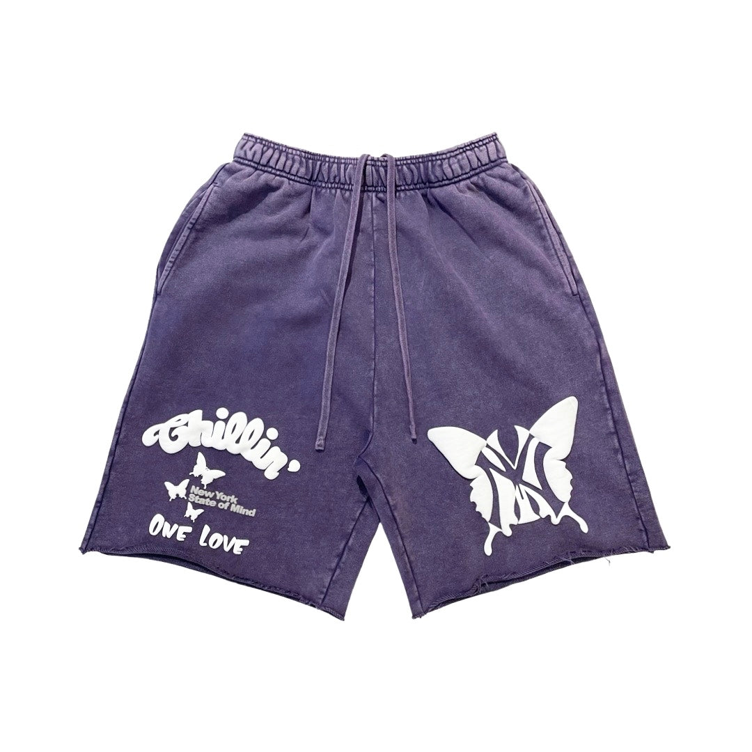 NY BUTTERFLY PIGMENT SHORTS - PURPLE
