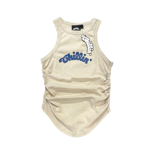 Women's MINI LOGO TANK TOP - CREAM