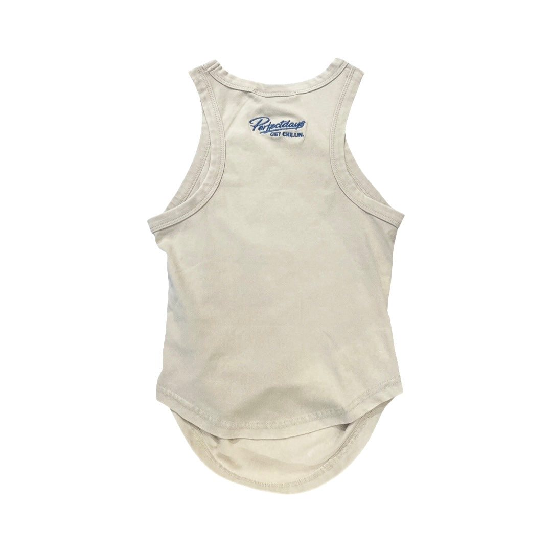Women's MINI LOGO TANK TOP - CREAM