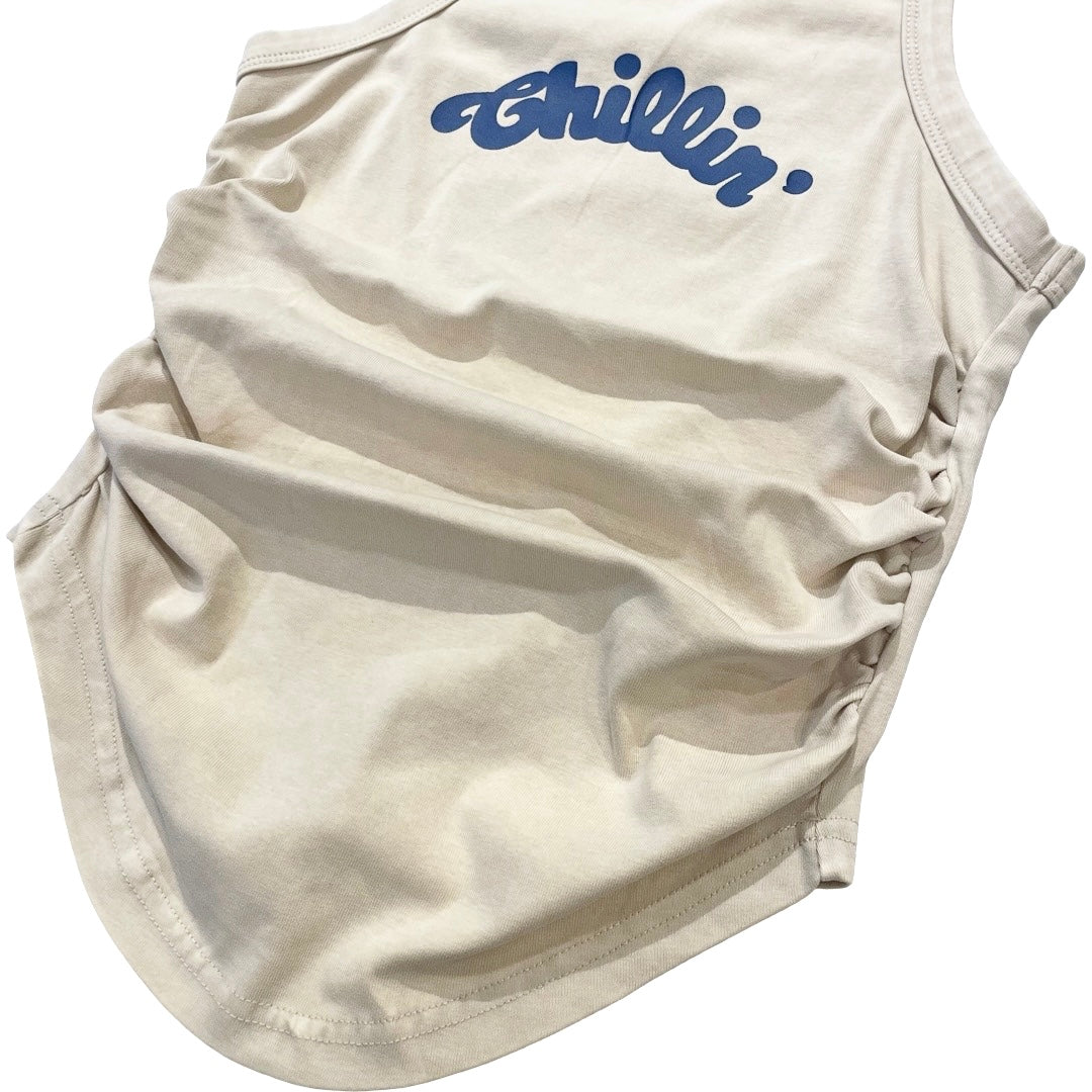 Women's MINI LOGO TANK TOP - CREAM