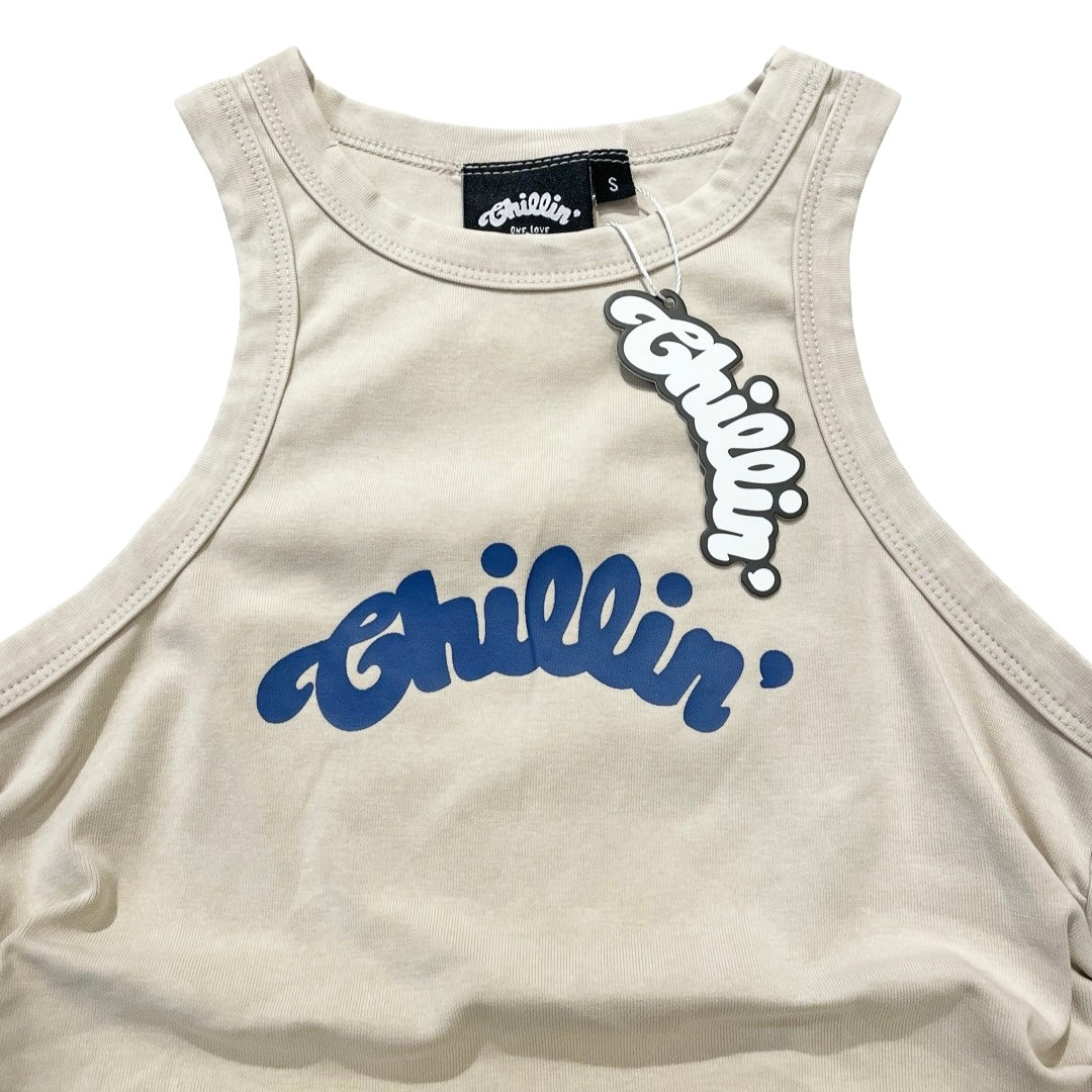 Women's MINI LOGO TANK TOP - CREAM