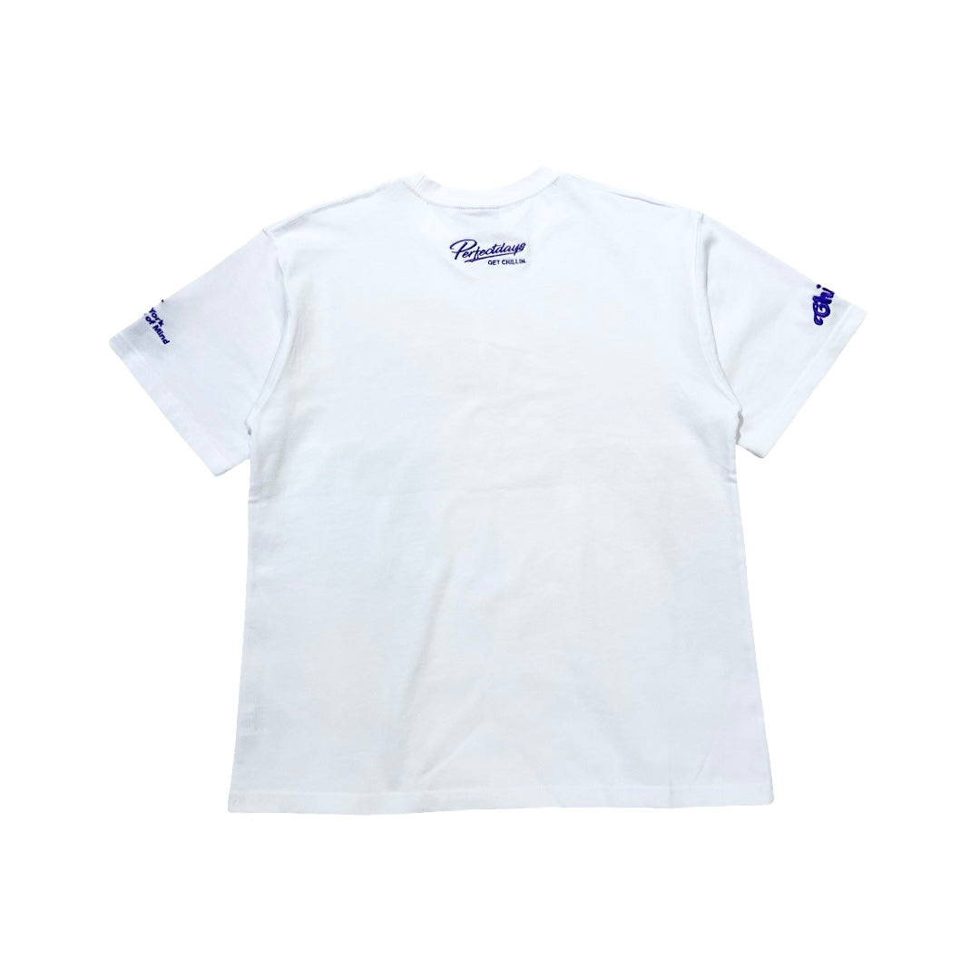 NY BUTTERFLY S/S TEE - WHITE / PURPLE