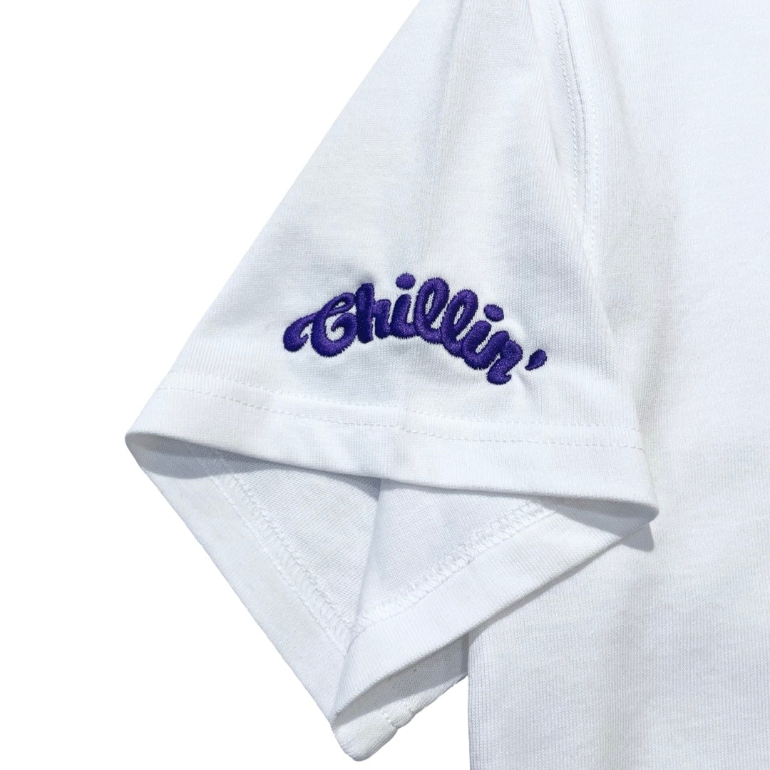 NY BUTTERFLY S/S TEE - WHITE / PURPLE