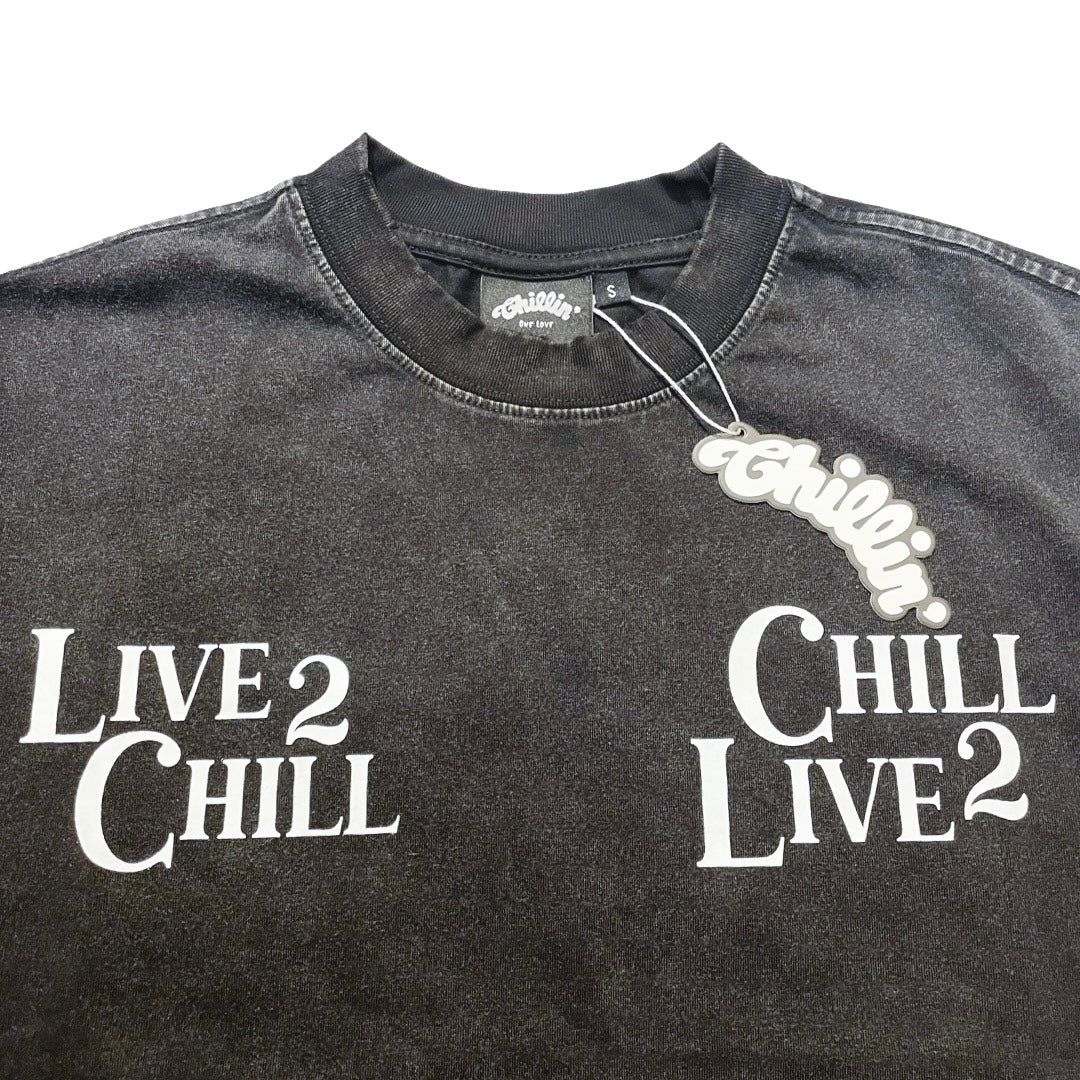 Women's CROPPED PIGMENT S/S TEE - BLACK