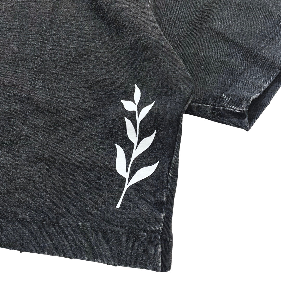 Women's CROPPED PIGMENT S/S TEE - BLACK