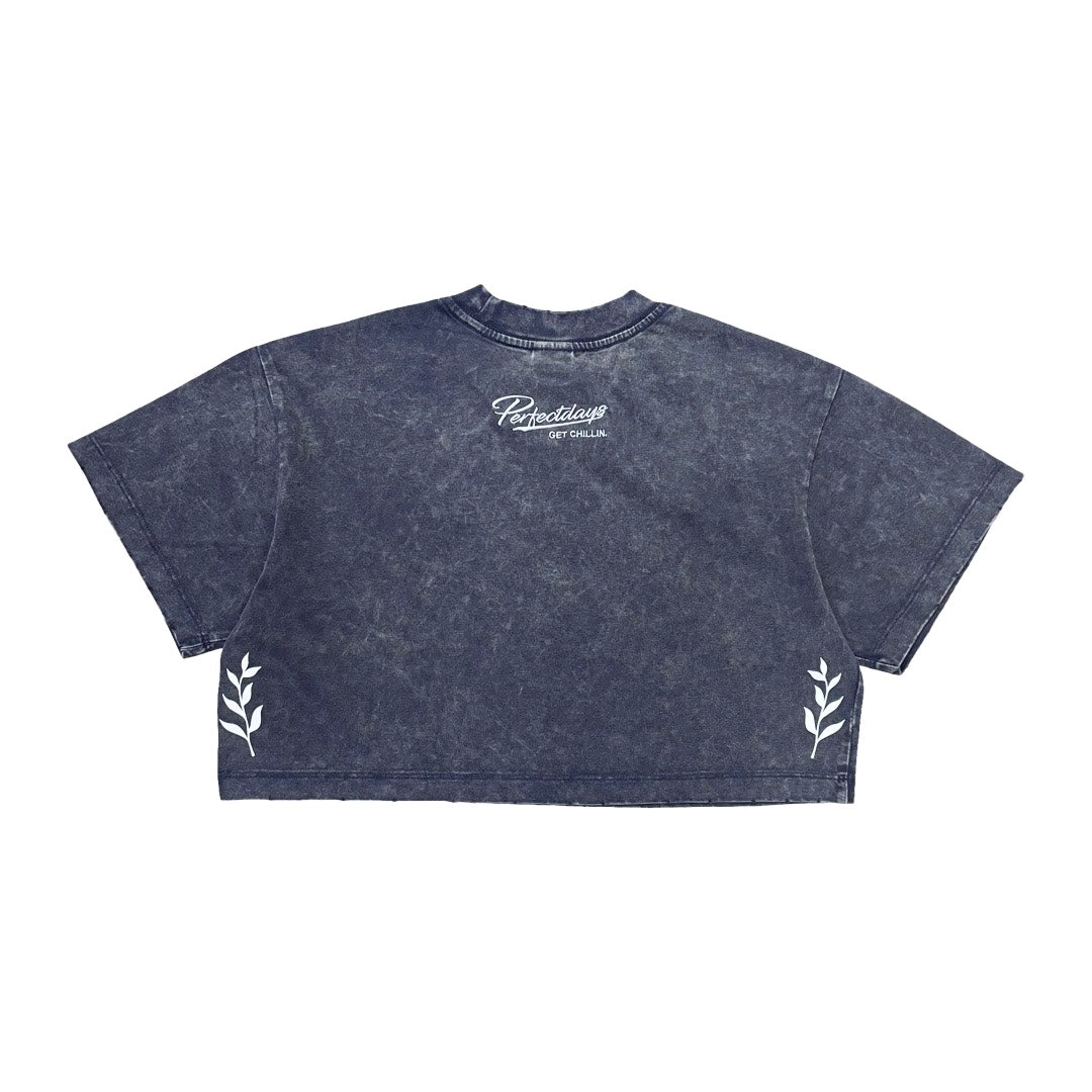 Women's CROPPED PIGMENT S/S TEE - NAVY