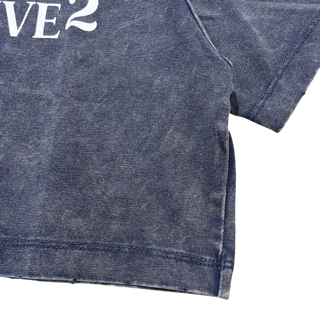 Women's CROPPED PIGMENT S/S TEE - NAVY