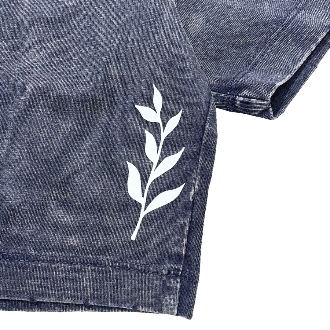 Women's CROPPED PIGMENT S/S TEE - NAVY