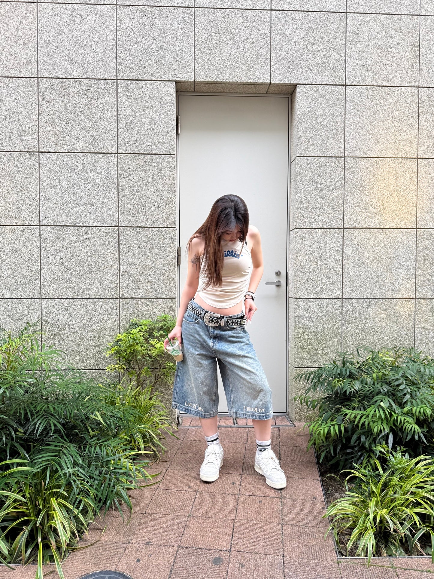Women's MINI LOGO TANK TOP - CREAM