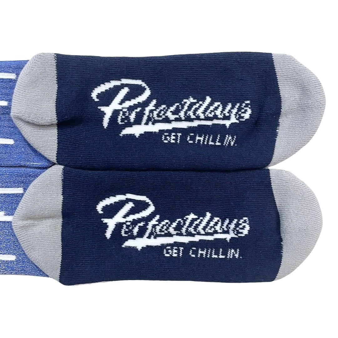 CITY NY REFLECTOR SOCKS - WHITE / NAVY