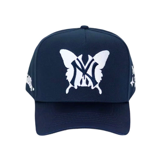 NY BUTTERFLY SHINY CAP - NAVY