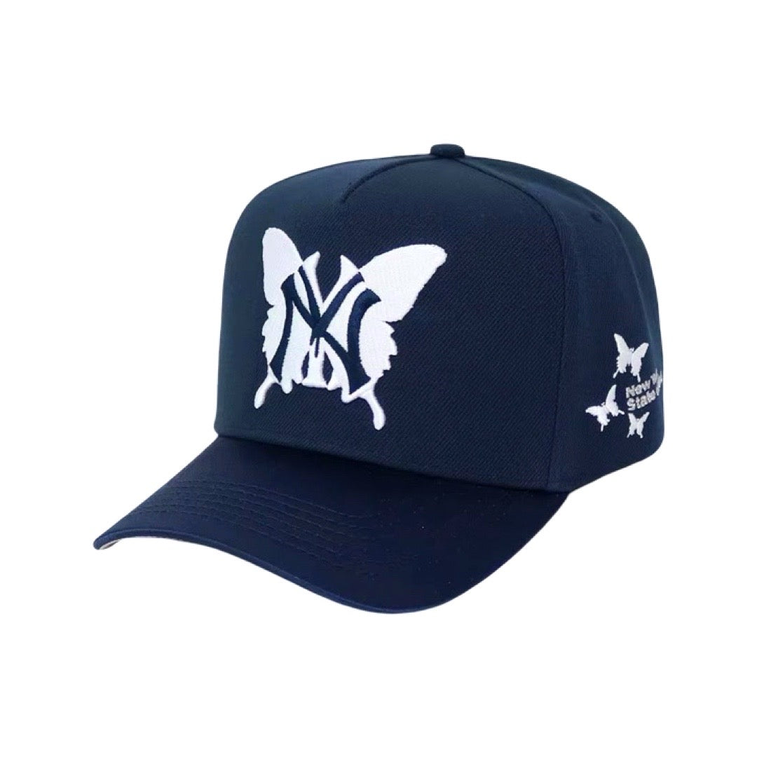 NY BUTTERFLY SHINY CAP - NAVY