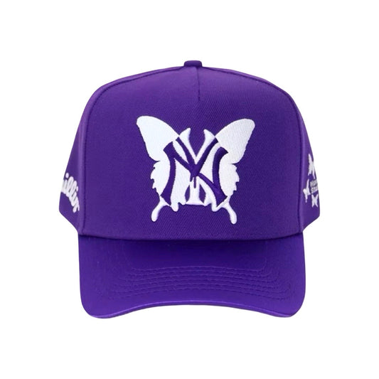 NY BUTTERFLY SHINY CAP - PURPLE