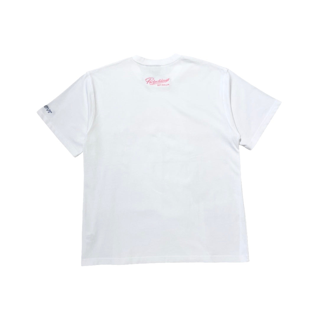 BIG LOGO S/S TEE - WHITE / PINK