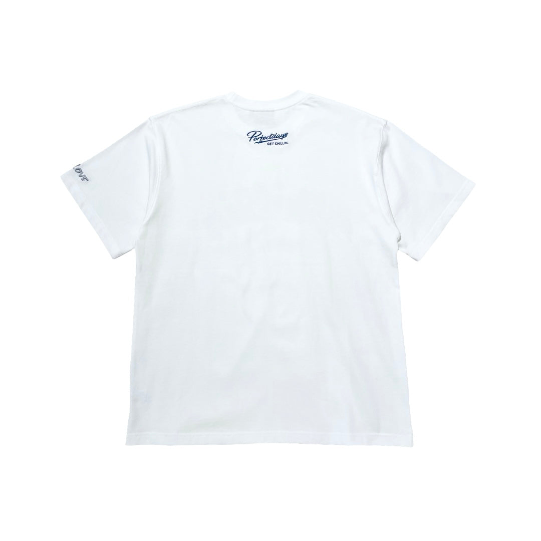 BIG LOGO S/S TEE - WHITE / NAVY