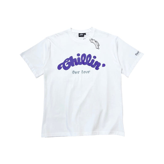 BIG LOGO S/S TEE - WHITE / PURPLE