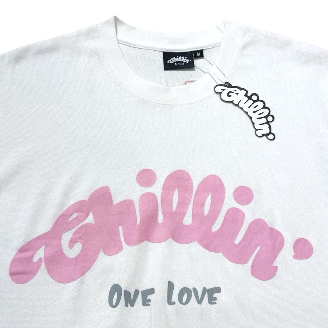 BIG LOGO S/S TEE - WHITE / PINK