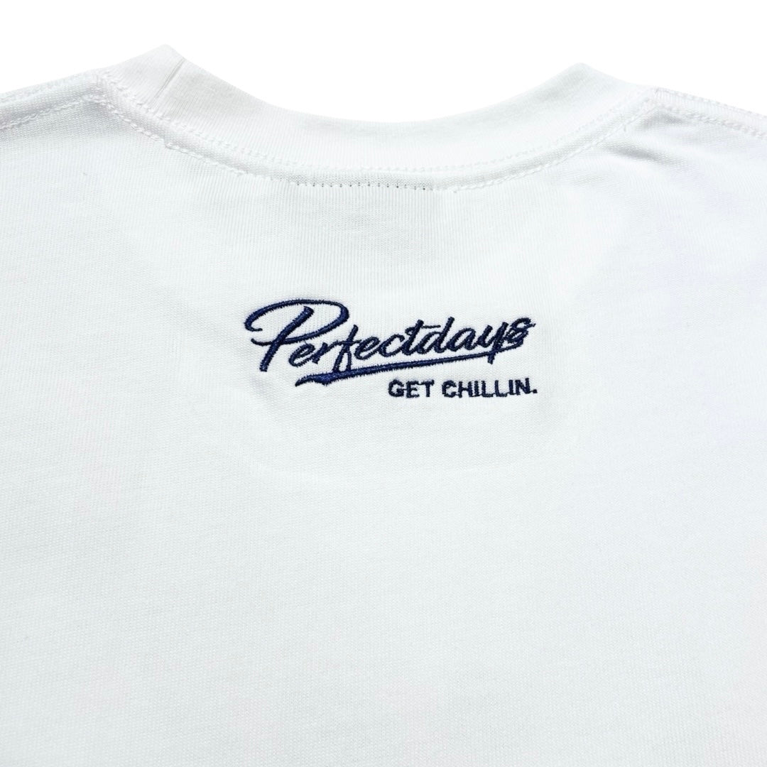 BIG LOGO S/S TEE - WHITE / NAVY