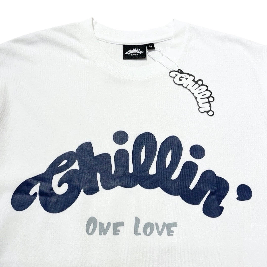 BIG LOGO S/S TEE - WHITE / NAVY