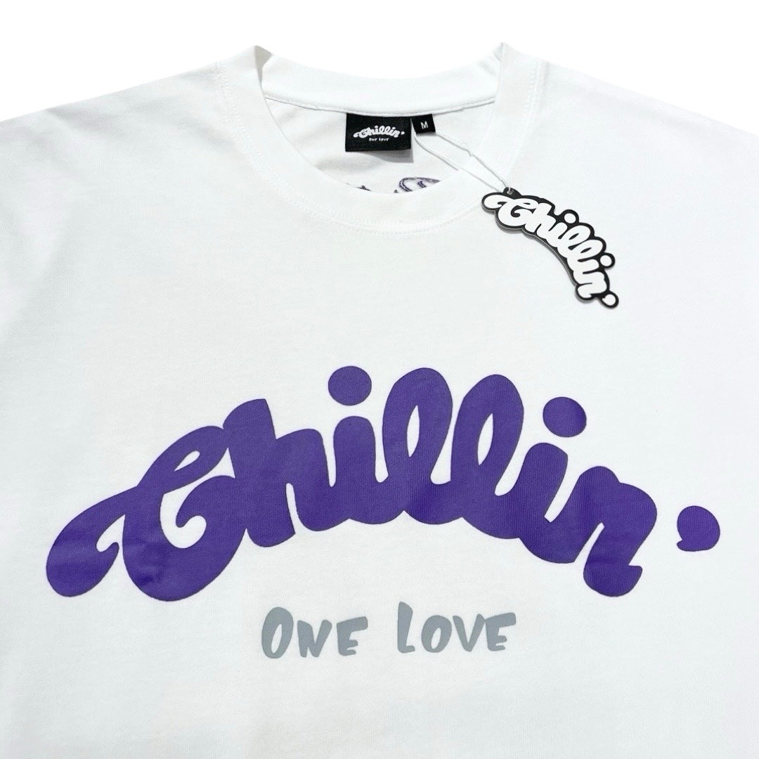 BIG LOGO S/S TEE - WHITE / PURPLE