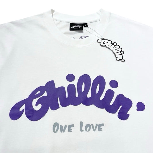 BIG LOGO S/S TEE - WHITE / PURPLE