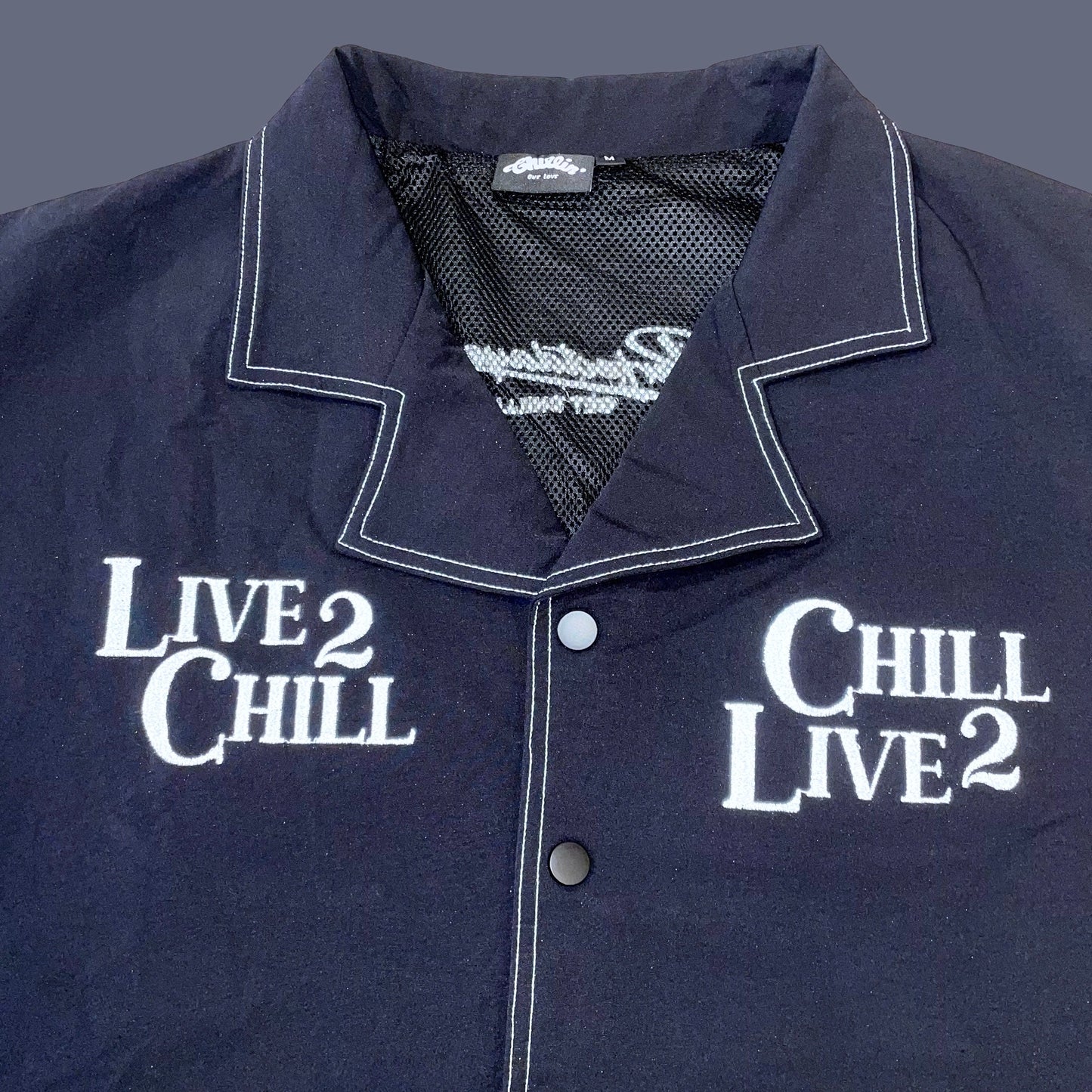 NYLON STRETCH SHIRT - BLACK