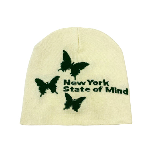 NY BUTTERFLY BEANIE - GREEN