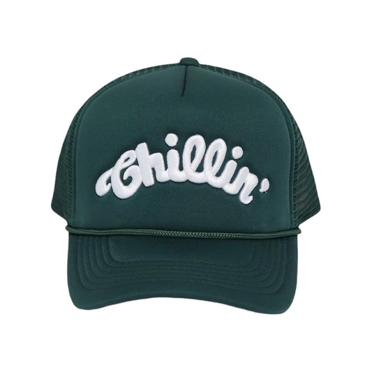 LOGO 5PANEL MESH CAP - D.GREEN