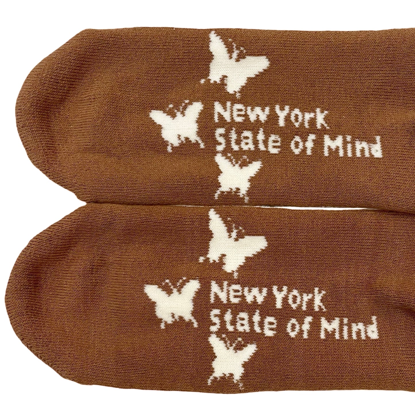 NY BUTTERFLY SOCKS - BROWN