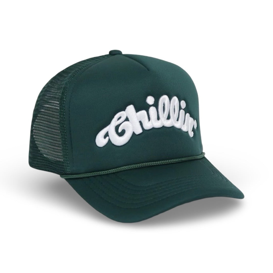 LOGO 5PANEL MESH CAP - D.GREEN