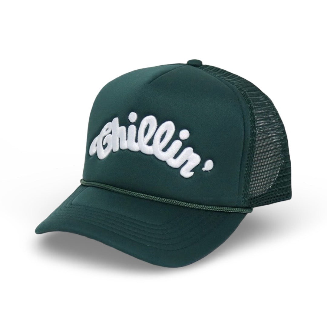 LOGO 5PANEL MESH CAP - D.GREEN