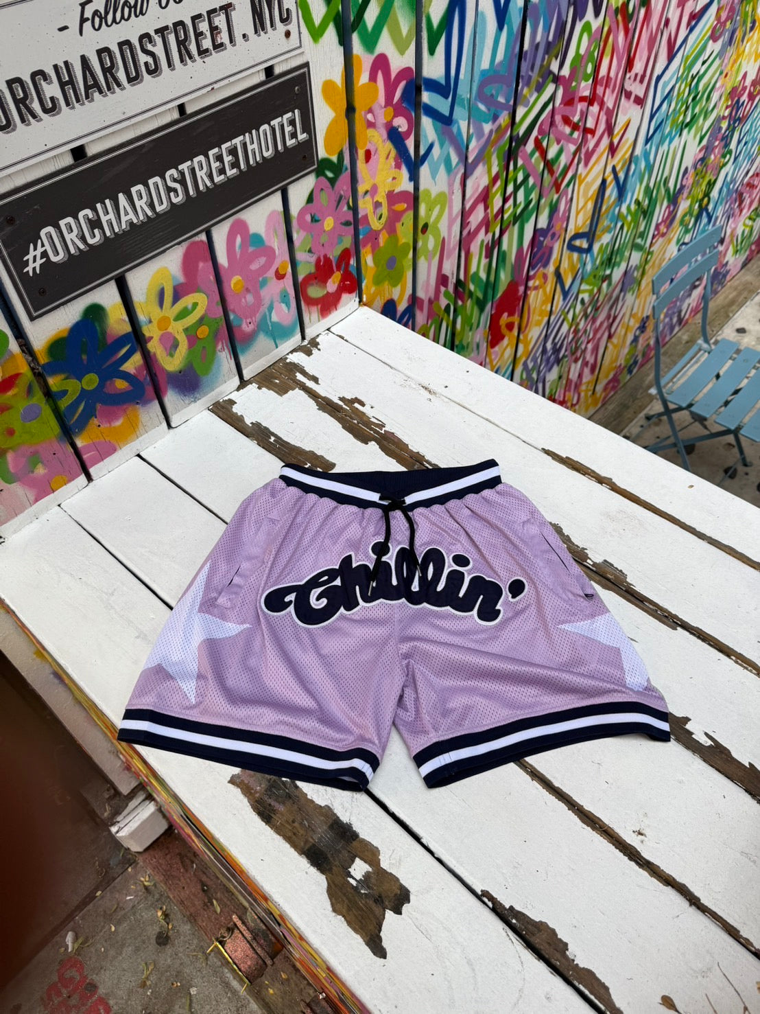 BASKETBALL STAR SHORTS - PURPLE / NAVY