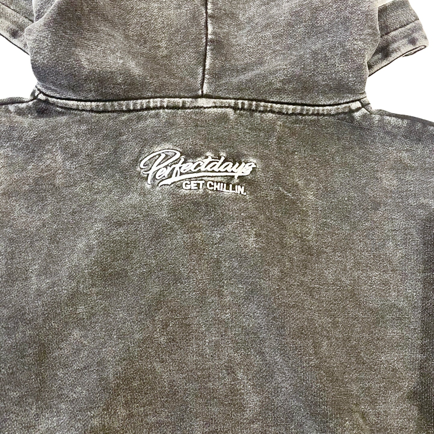 "DOVE" PIGMENT ZIP HOODIE - BLACK