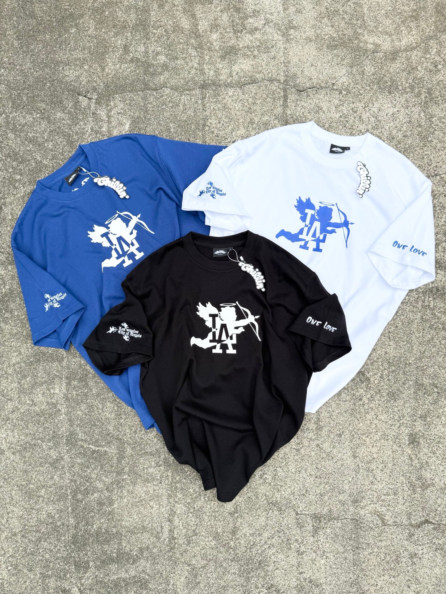 LA ANGEL S/S TEE - BLUE / WHITE
