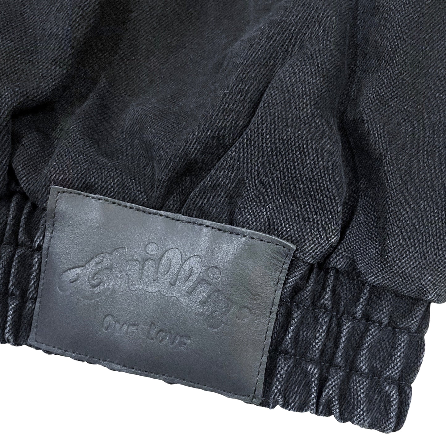 BLACK DENIM BOMBER JACKET