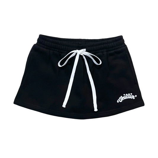 SWEAT SKIRT - BLACK