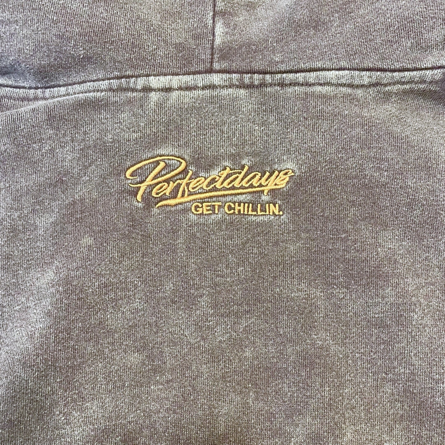 "EAGLE" PIGMENT ZIP HOODIE - BROWN