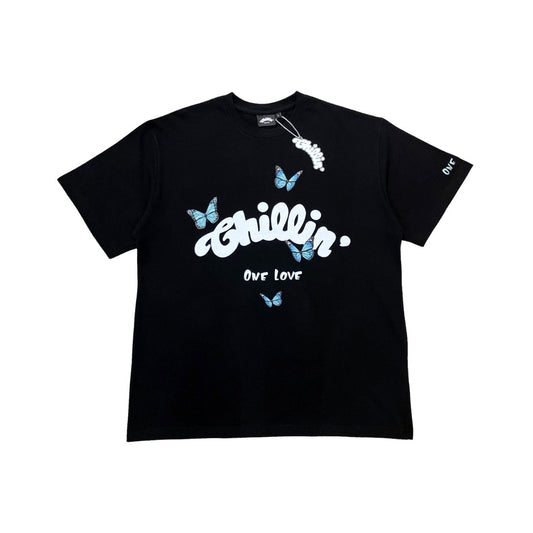 BIG LOGO BUTTERFLY S/S TEE - BLACK / MINT