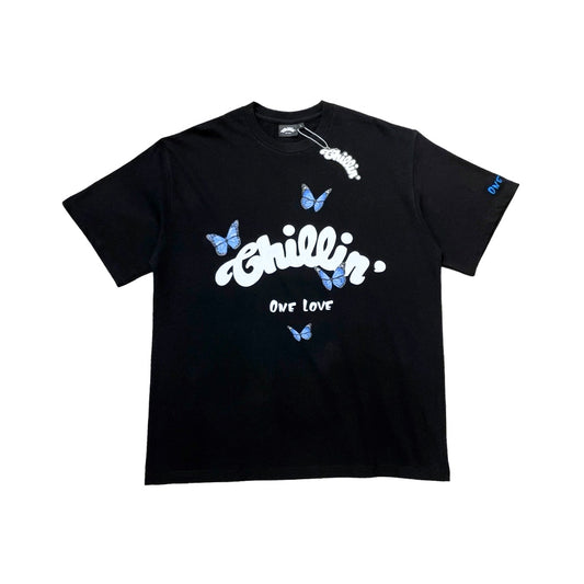 BIG LOGO BUTTERFLY S/S TEE - BLACK / BLUE